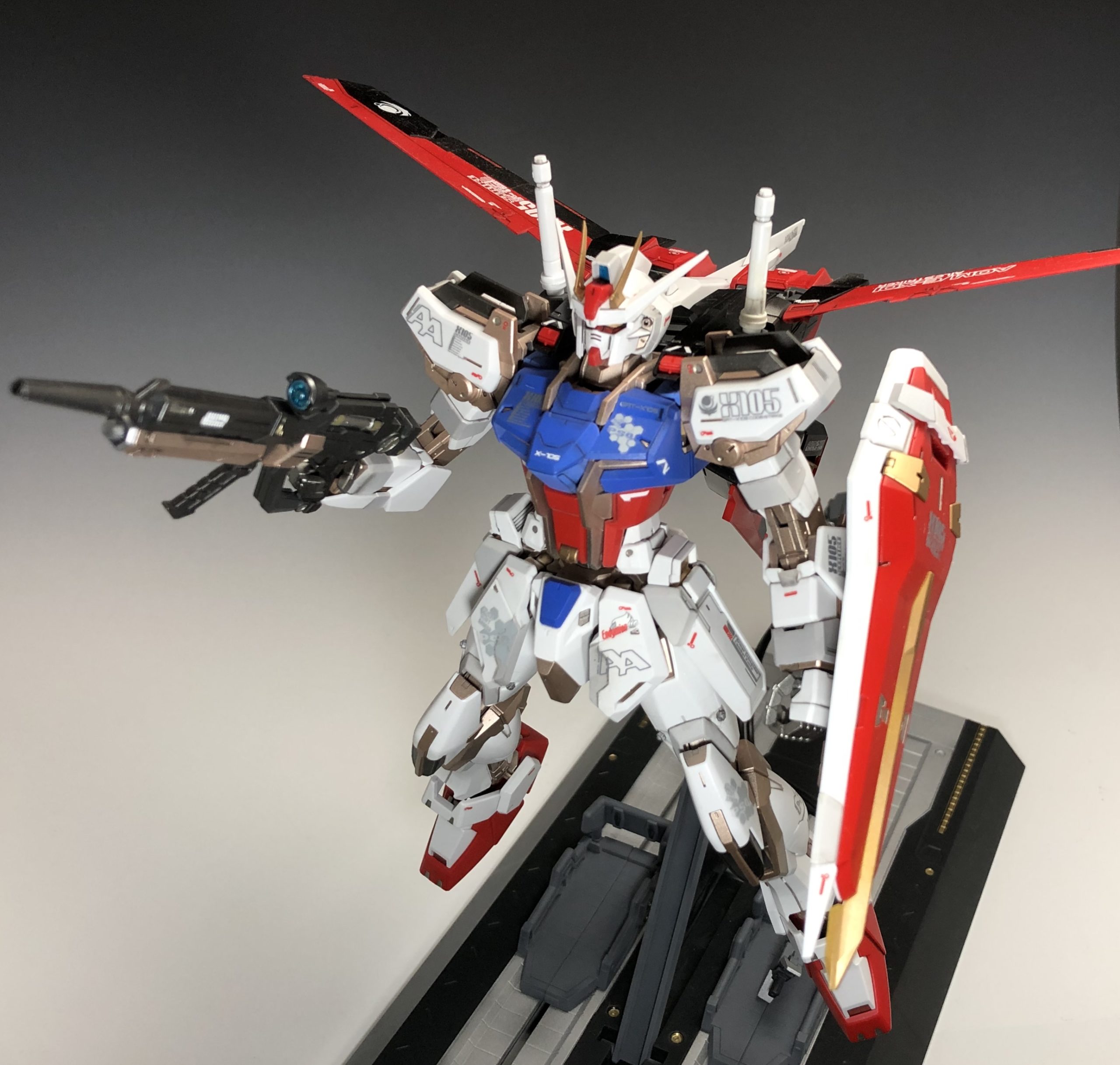 ブラック系定期入れの ガンプラmgエールストライクガンダムver Rm改修塗装完成品 フィギュア 模型 プラモデル おもちゃブラック系 11 970 Eur Artec Fr